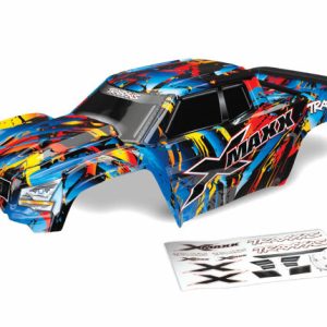 Traxxas X-Maxx Rock N Roll, lackierte Karosserie montiert mit Heckklappenschutz
