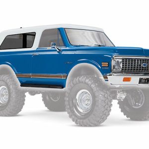 Traxxas TRX-4 1972 Chevy Blazer, komplette blaue Karosserie mit Kühlergrill, Seitenspiegeln, Türgriffen, Scheibenwischern, Stoßstangen, Aufklebern