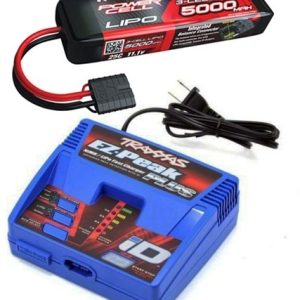 Traxxas EZ-Peak Plus LiPo-Ladegerät und 5000 mAh 11,1 V iD-Akku-Kombination SLASH VXL 4X4