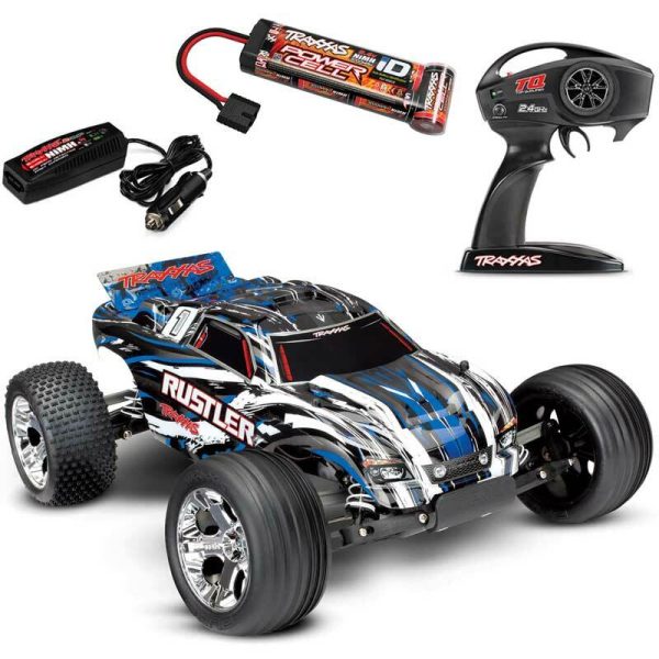 Traxxas Rustler XL-5 RTR RC Truck mit ID-Akku und Schnellladegerät