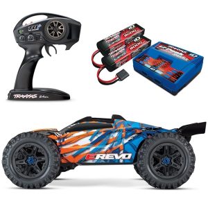Traxxas E-Revo 2 VXL RC Monster Truck 6S LiPo & Doppelladegerät Combo