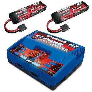 Traxxas EZ-Peak DUAL LiPo-Ladegerät & 2x 5000 mAh 3S Akkus E-REVO BRUSHLESS COMBO