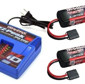 Traxxas EZ-Peak Plus Ladegerät 2x 5000mAh 11,1V iD Akku Combo E-MAXX BRUSHLESS