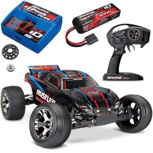 Traxxas Rustler VXL Brushless RTR RC Truck 70+MPH LiPo-Kombi